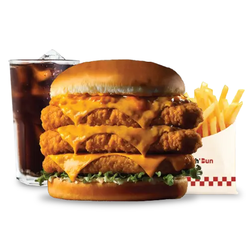 Triple Chicken Burger Menu