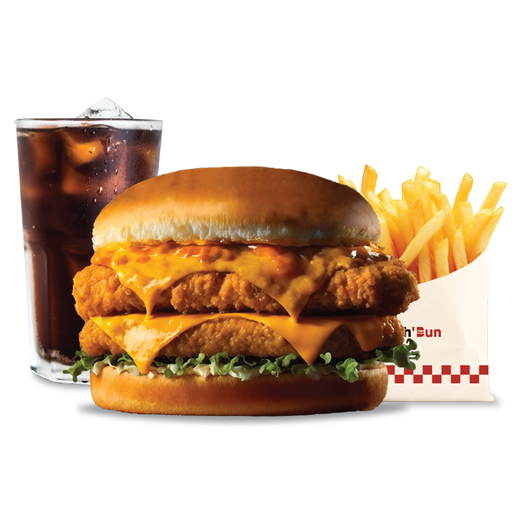 Double chicken Burger Menu